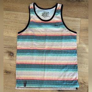 Lrg brand rainbow star print tank top - men’s M